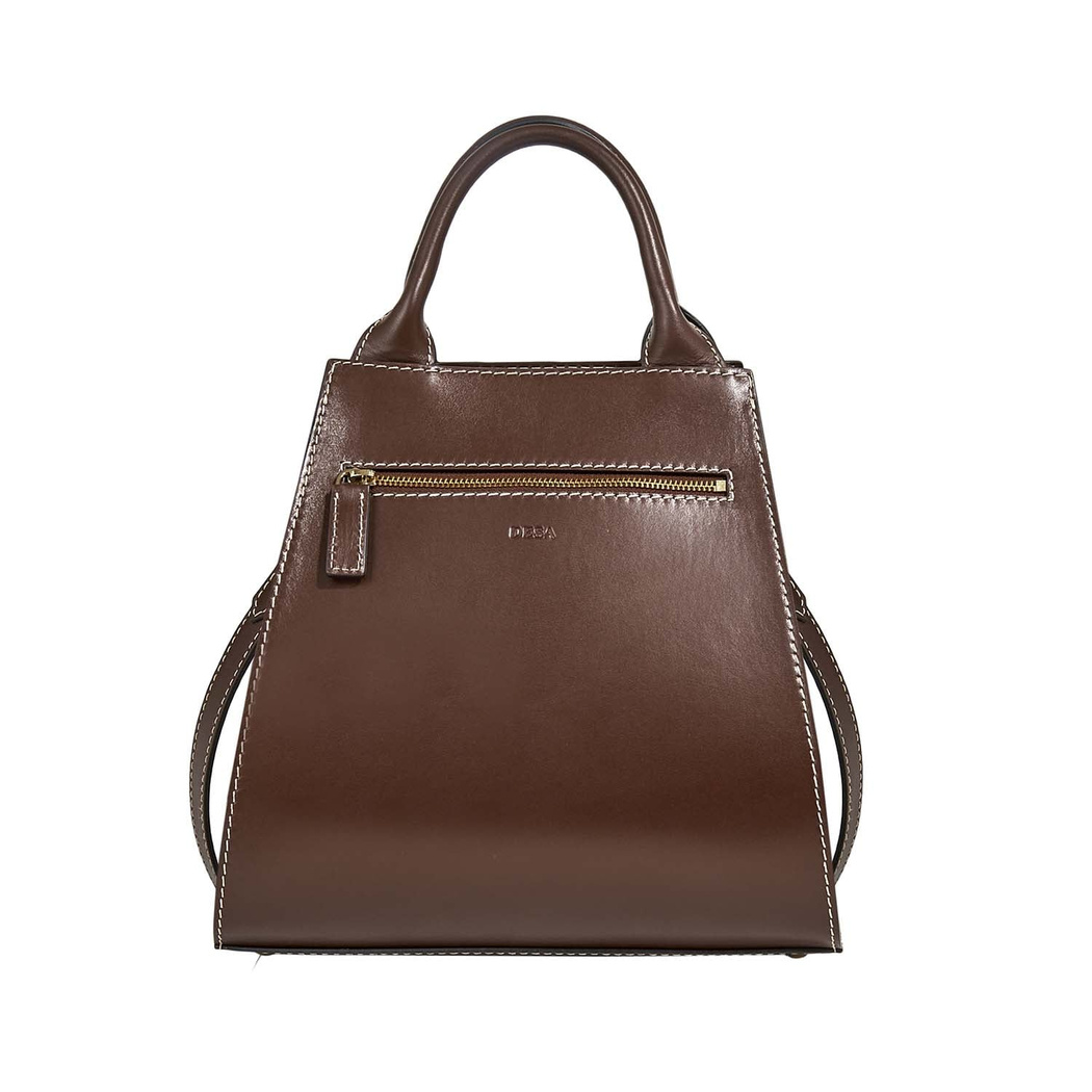 Kahve Trian Kadın Deri El Çantası