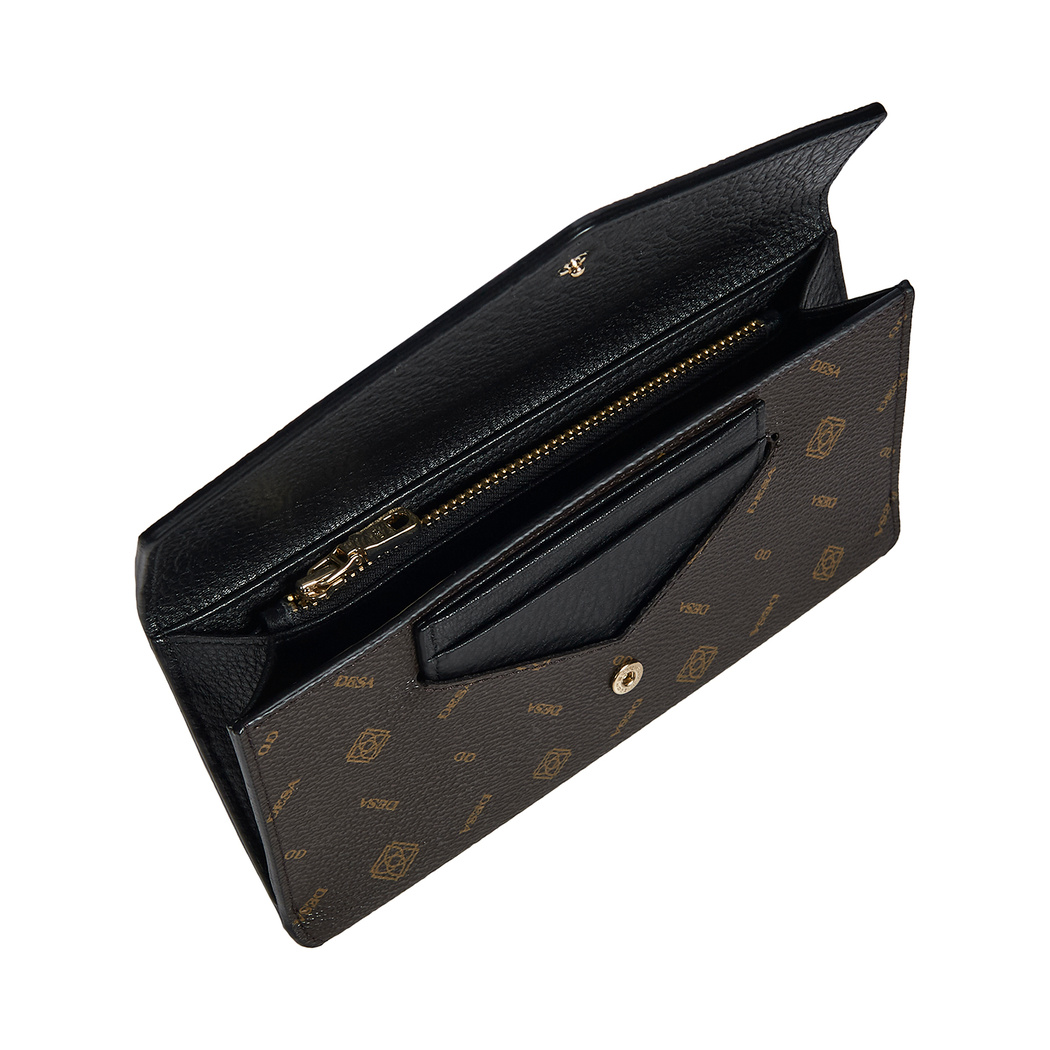 Kahve Zarf Monogram Kadın Cüzdan