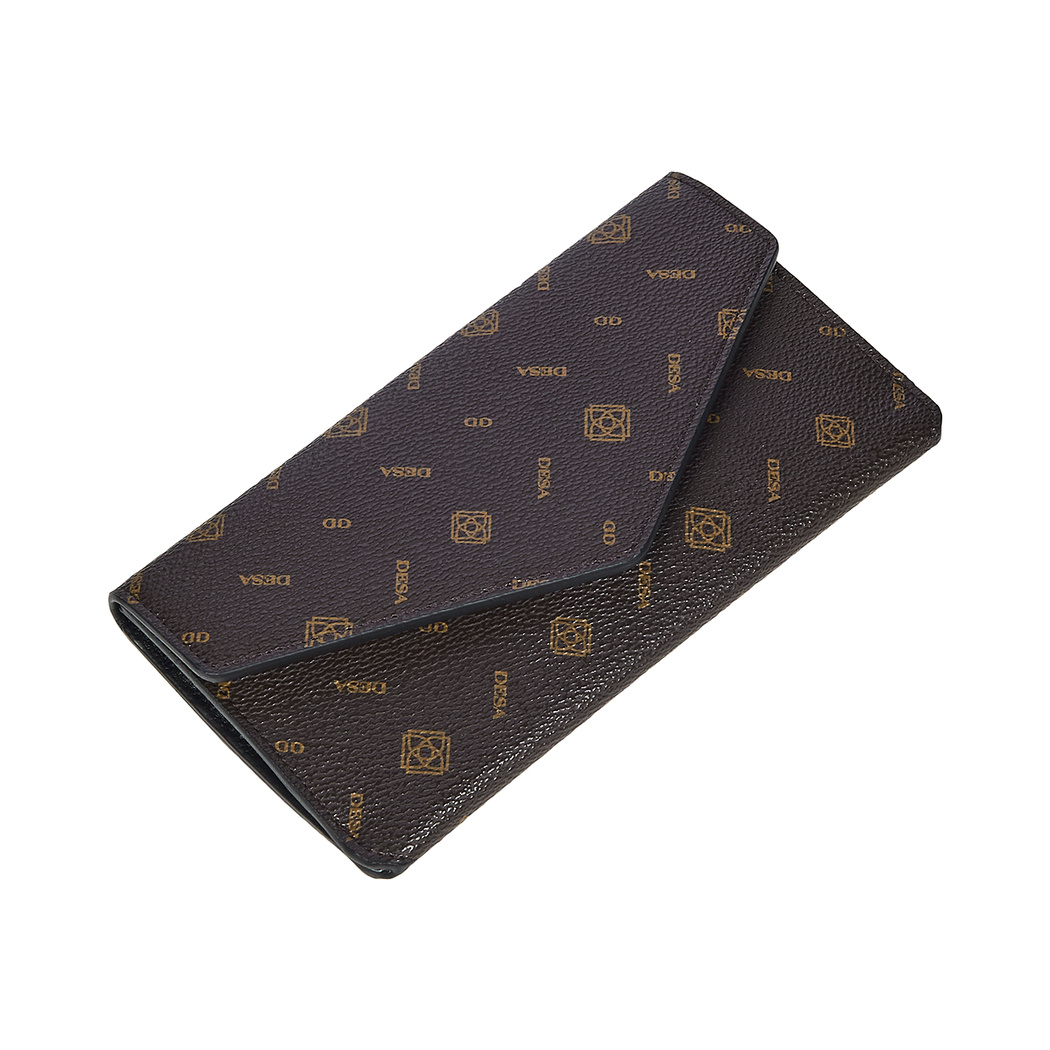 Kahve Zarf Monogram Kadın Cüzdan