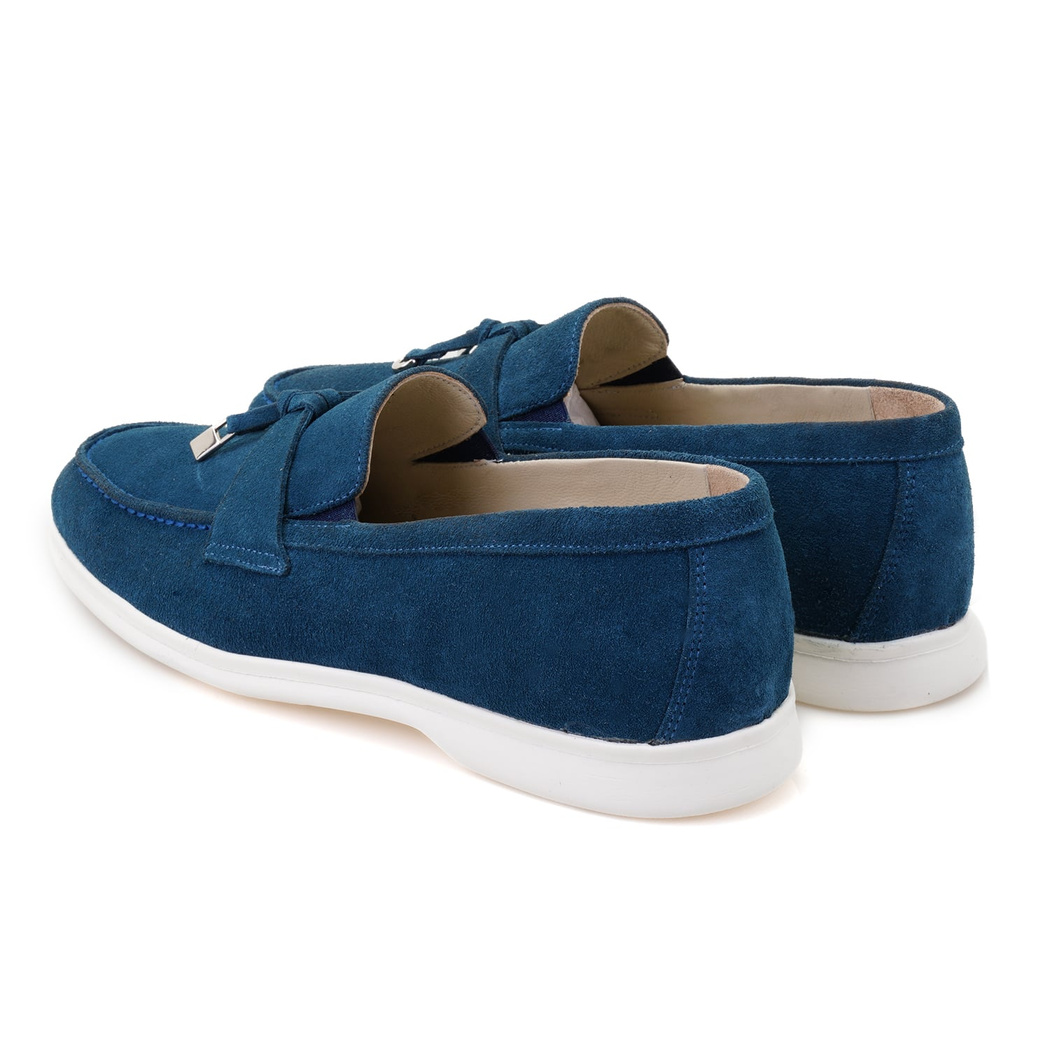Kaitlin Mavi Erkek Süet Deri Loafer