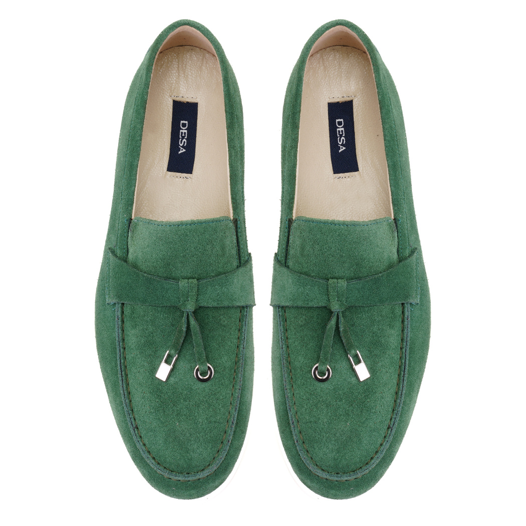 Kaitlin Yeşil Erkek Süet Deri Loafer