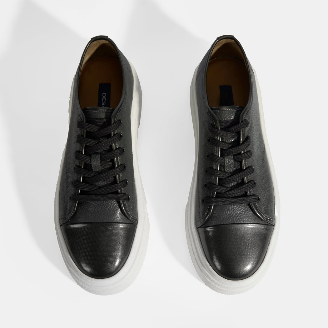 Kalinda Koyu Gri Erkek Deri Bağcıklı Günlük Ayakkabı