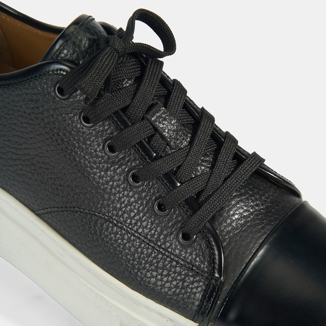 Kalinda Siyah Erkek Deri Bağcıklı Günlük Ayakkabı