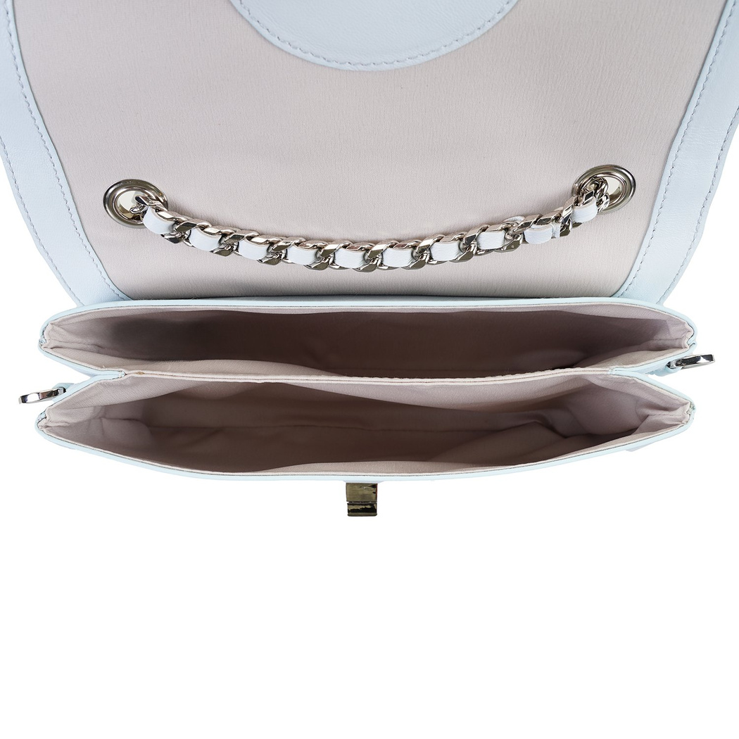 Karla Mavi Kadın Deri Omuz Çantası