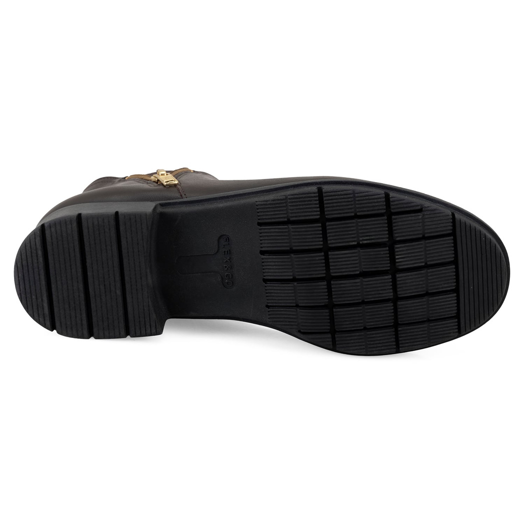 Karlee Kahve Kadın DesaComfort Fermuarlı Deri Bot