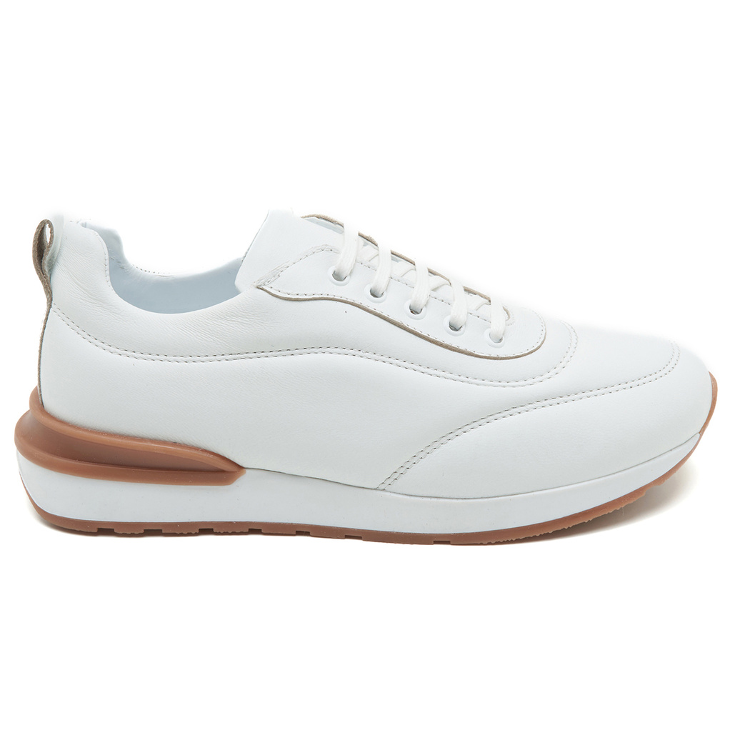 Keenan Beyaz Kadın Deri Spor Ayakkabı