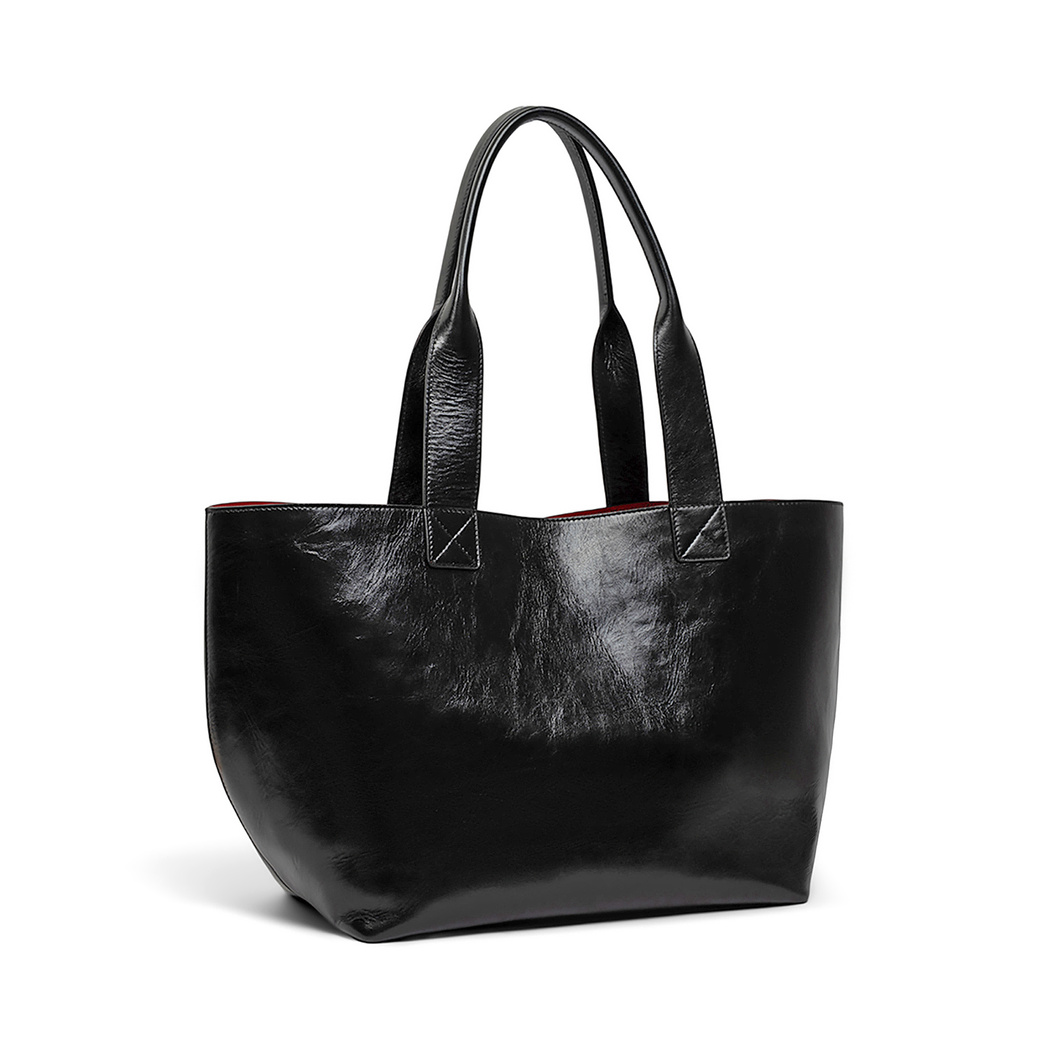 KeinxDesa Siyah Deri Omuz Çantası 