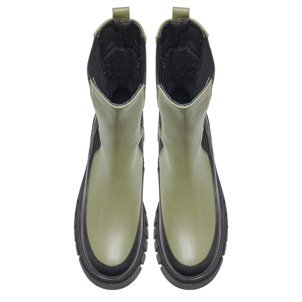 Keira Yeşil Kadın Deri Chelsea Bot