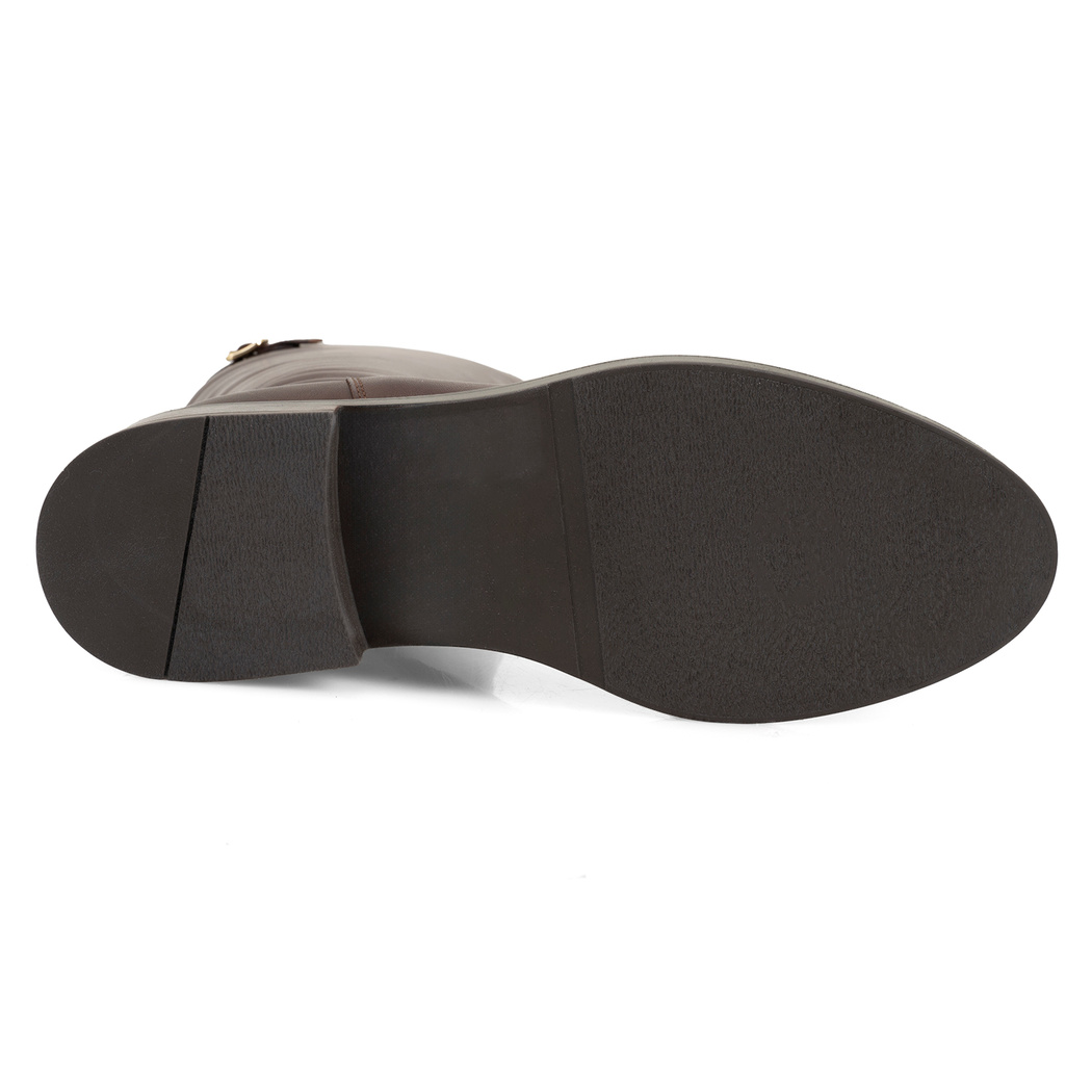 Kiar Koyu Kahve Kadın Deri Çizme