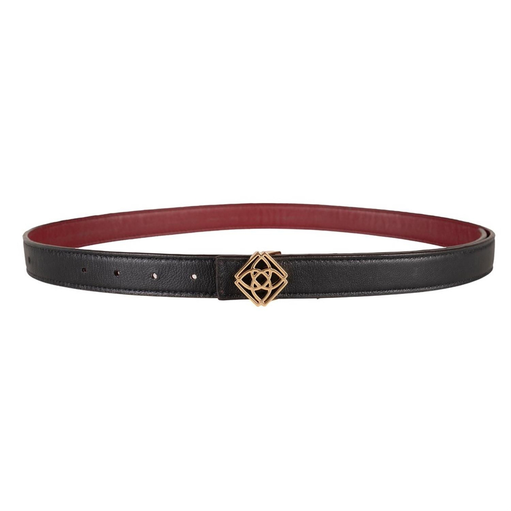 Kieran Bordo Kadın Çift Taraflı Deri Kemer
