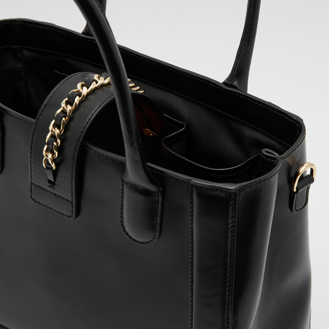 Kinsey Siyah Kadın Deri Omuz Çantası