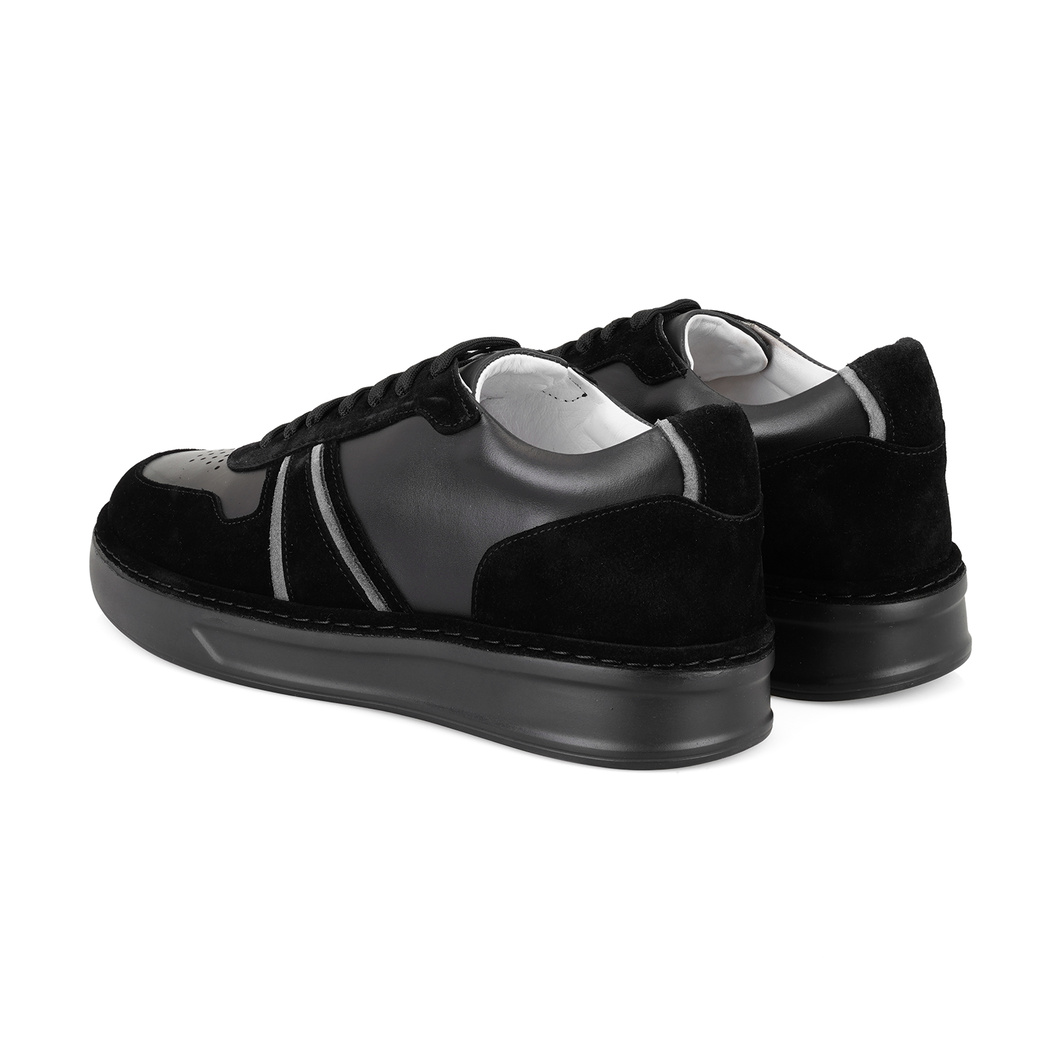 Kirk Siyah Erkek Deri Spor Ayakkabı