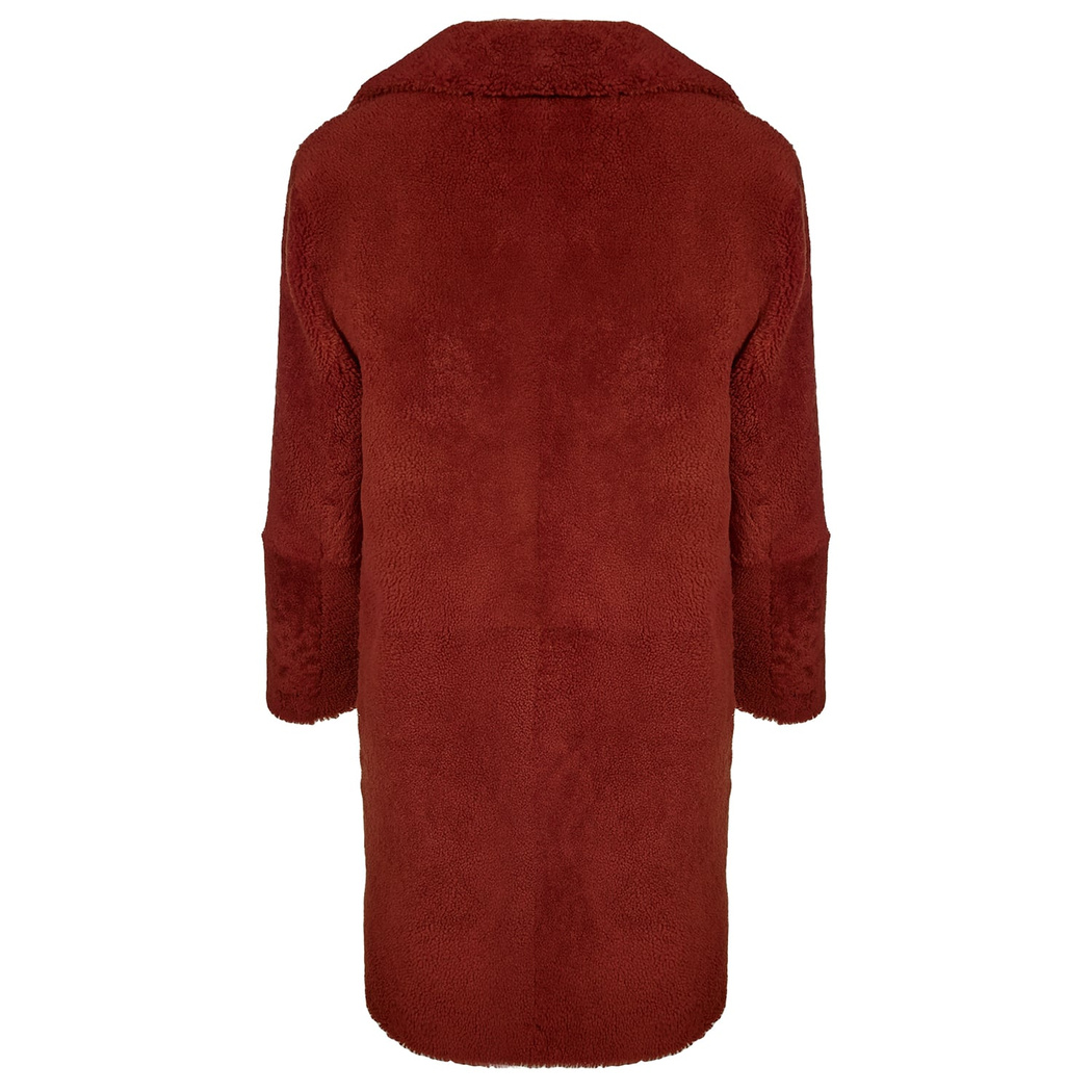 Kırmızı Daria Kadın Kürk Pardösü
