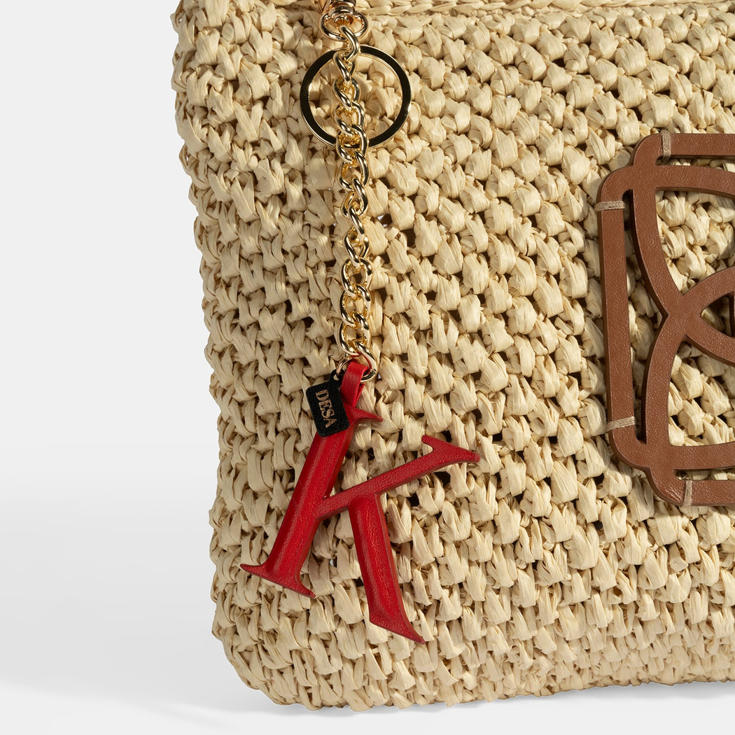 Kırmızı K Harfi Deri Anahtarlık