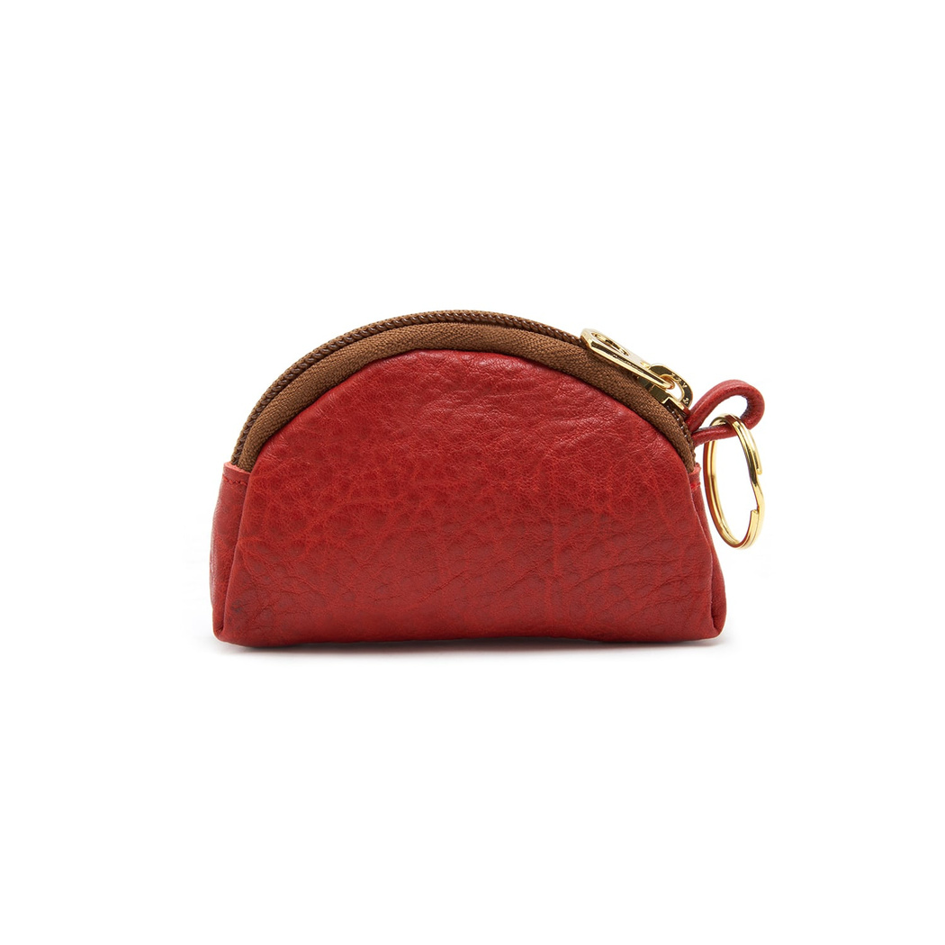 Kırmızı Kadın Deri Bozuk Para Cüzdanı