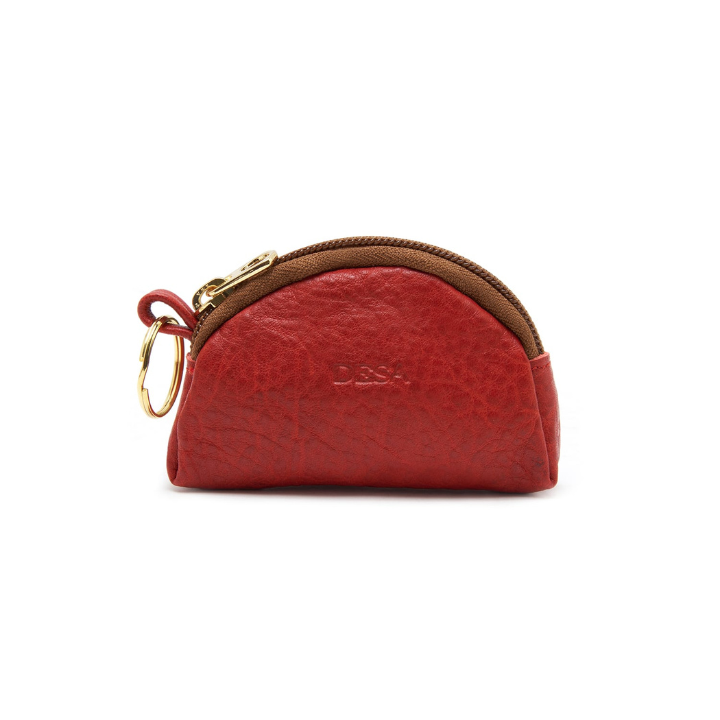 Kırmızı Kadın Deri Bozuk Para Cüzdanı