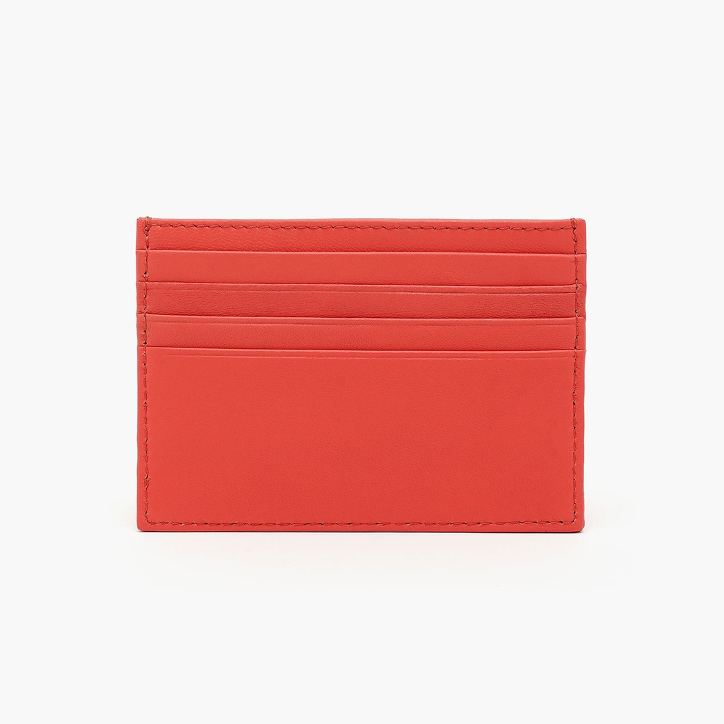 Kırmızı Kadın Deri Kartlık