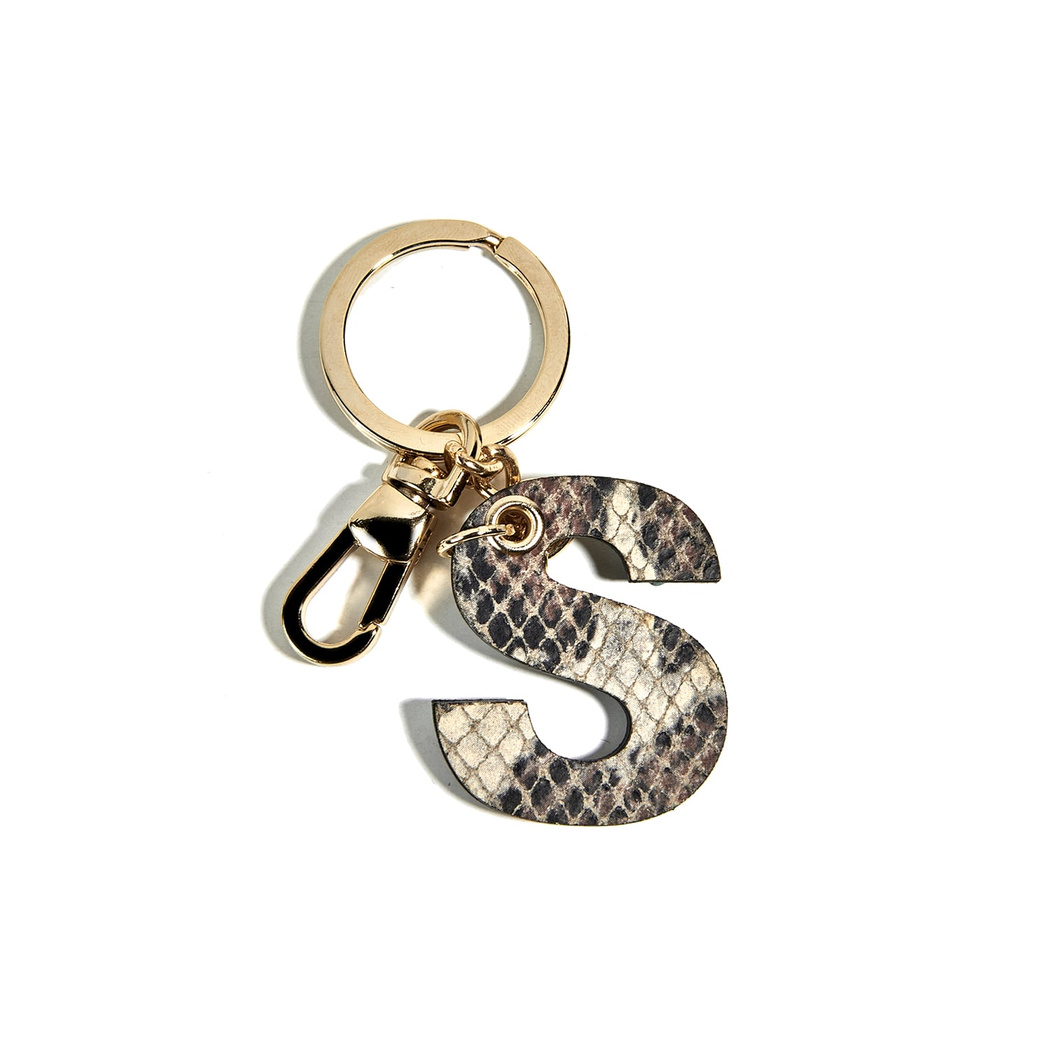 Kırmızı S Harfi Deri Anahtarlık