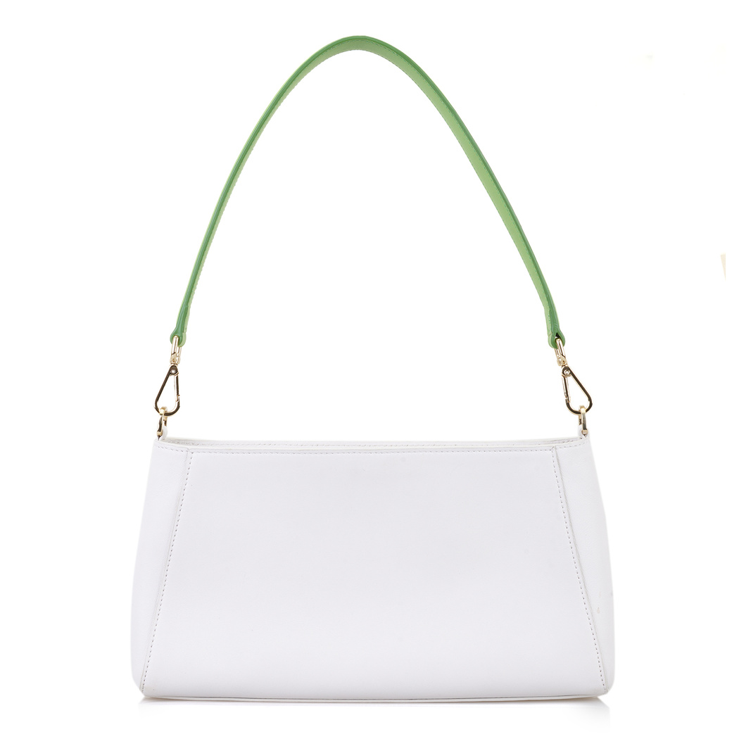 Knospe Beyaz Kadın Deri Omuz Çantası