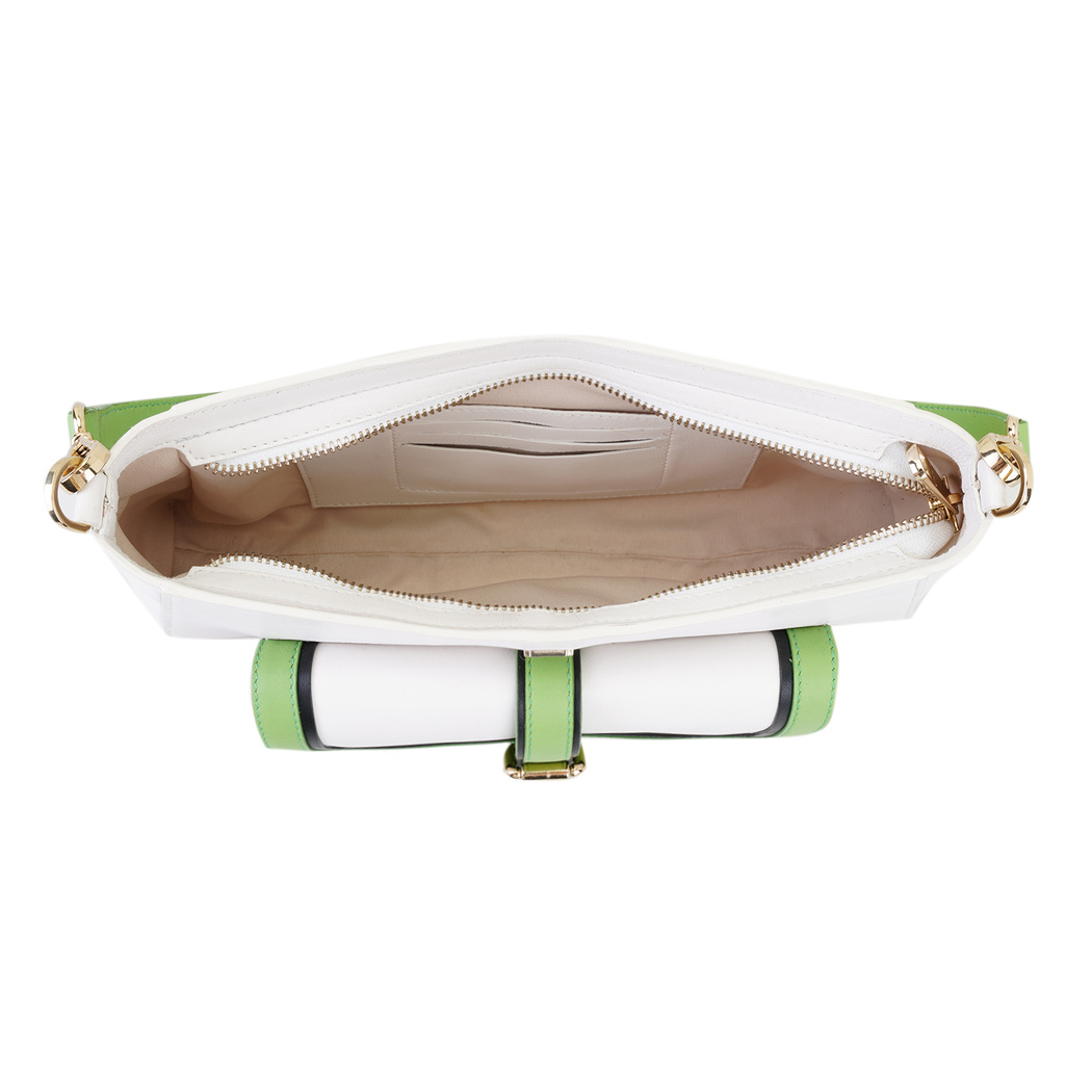 Knospe Beyaz Kadın Deri Omuz Çantası