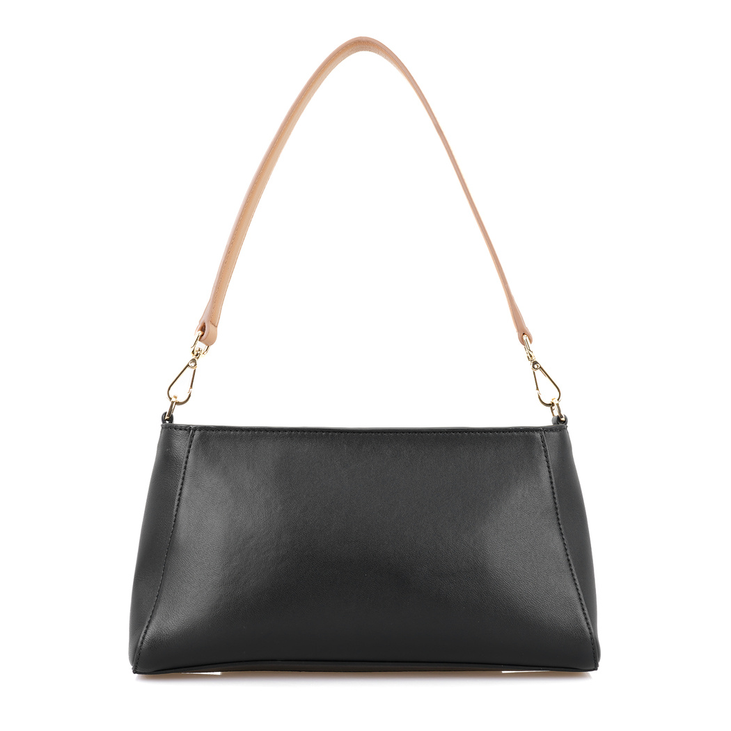 Knospe Siyah Kadın Deri Omuz Çantası
