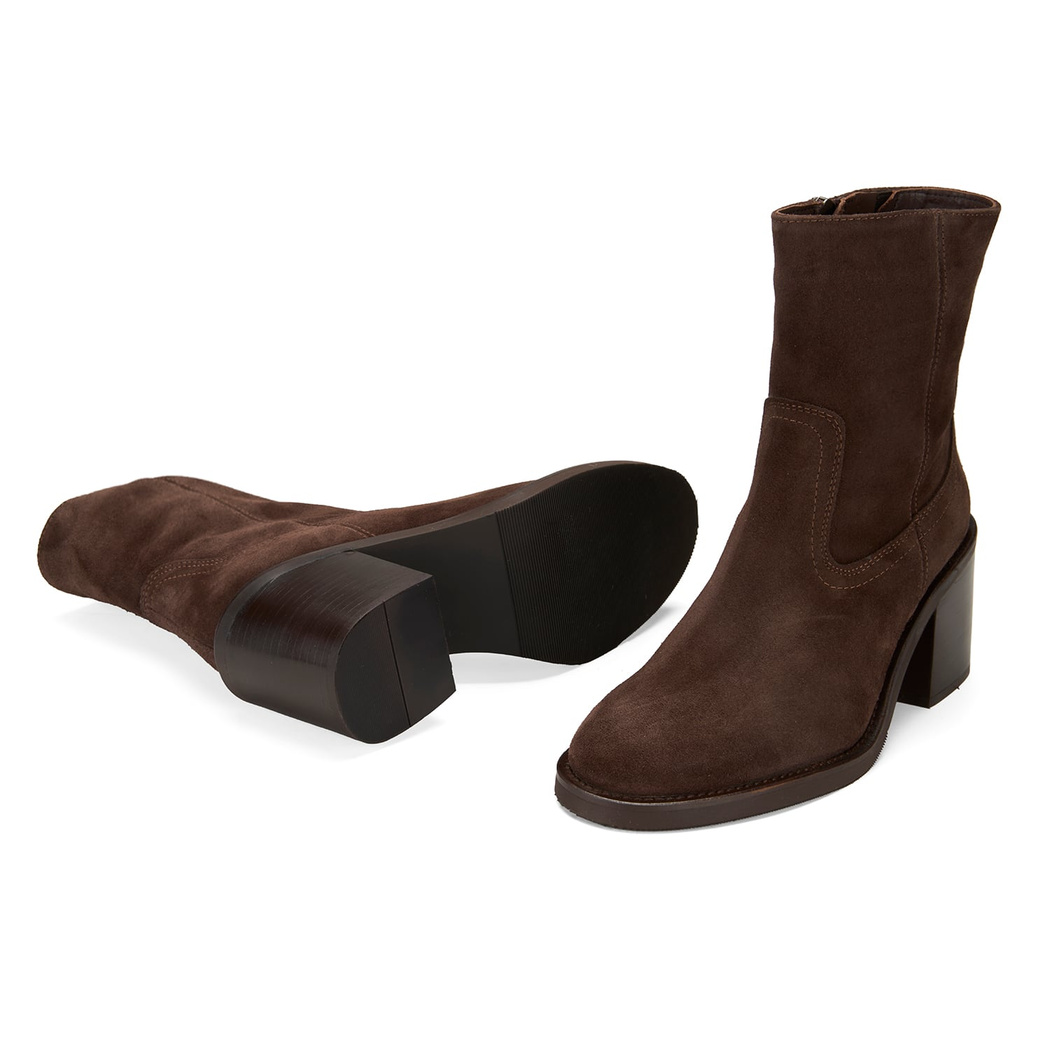 Kovisane Koyu Kahve Kadın Süet Bot