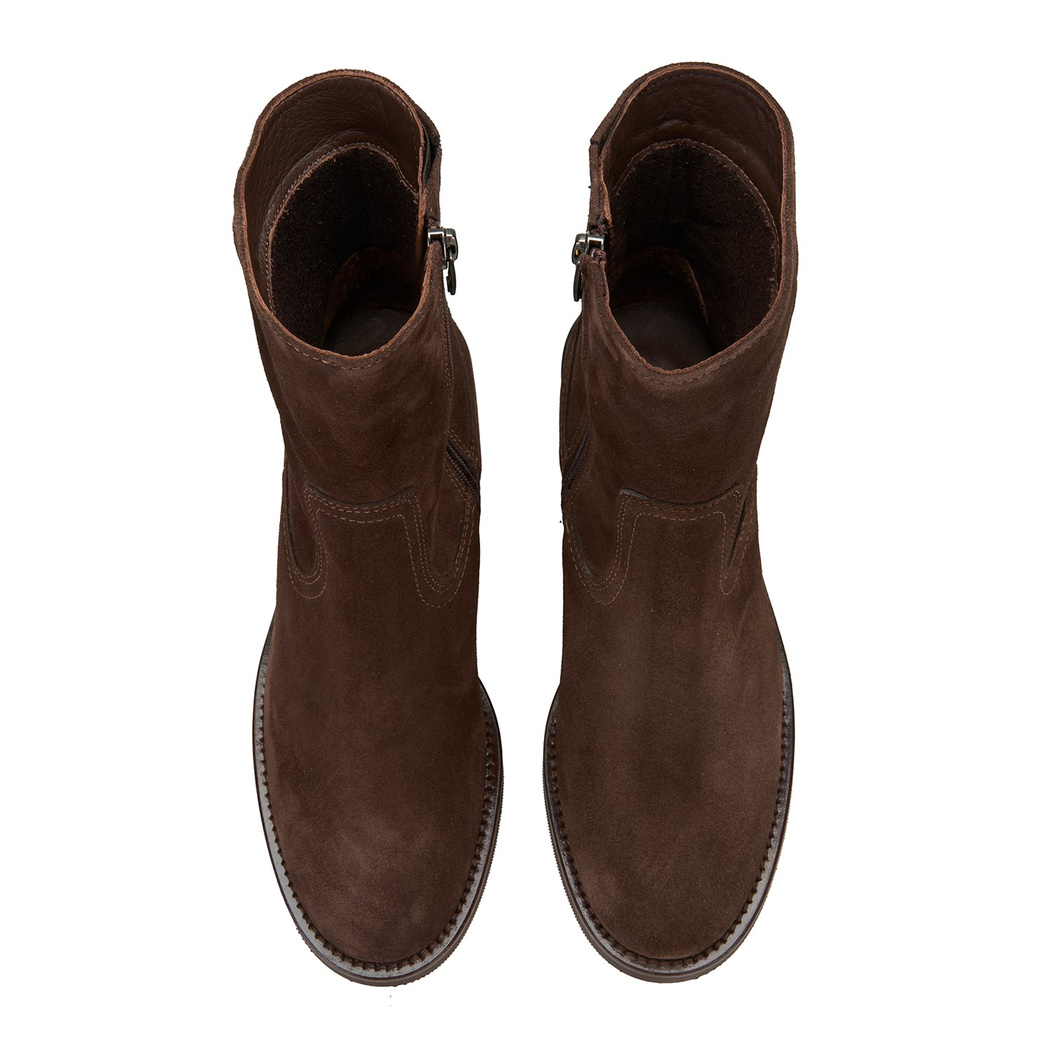 Kovisane Koyu Kahve Kadın Süet Bot