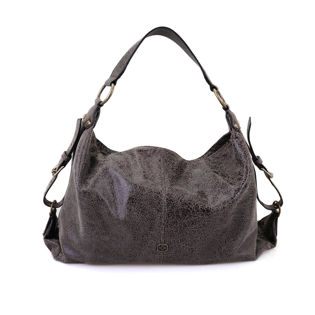 Krista Kahve Kadın Deri Omuz Çantası