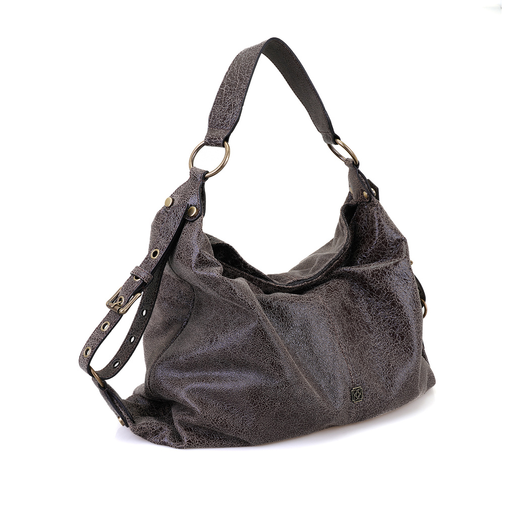 Krista Kahve Kadın Deri Omuz Çantası