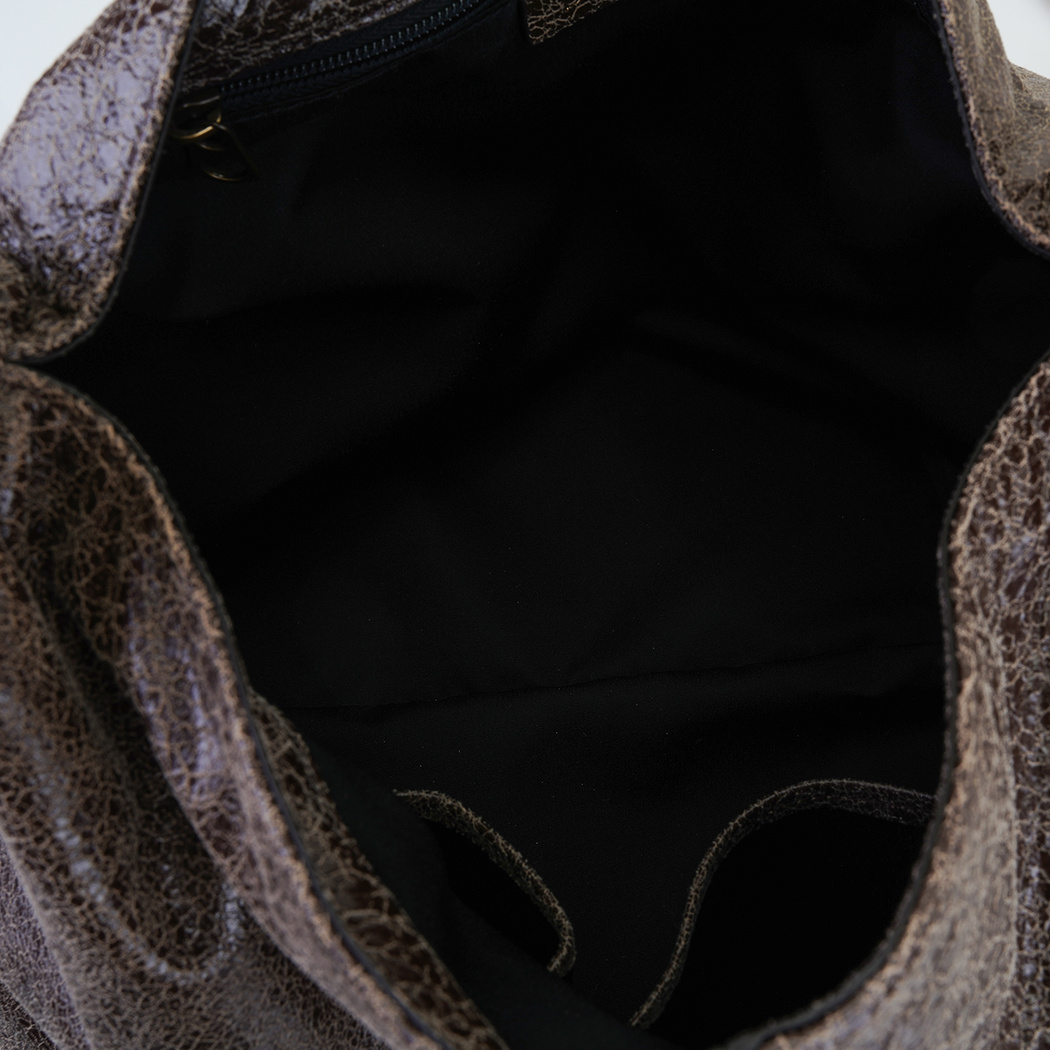 Krista Kahve Kadın Deri Omuz Çantası