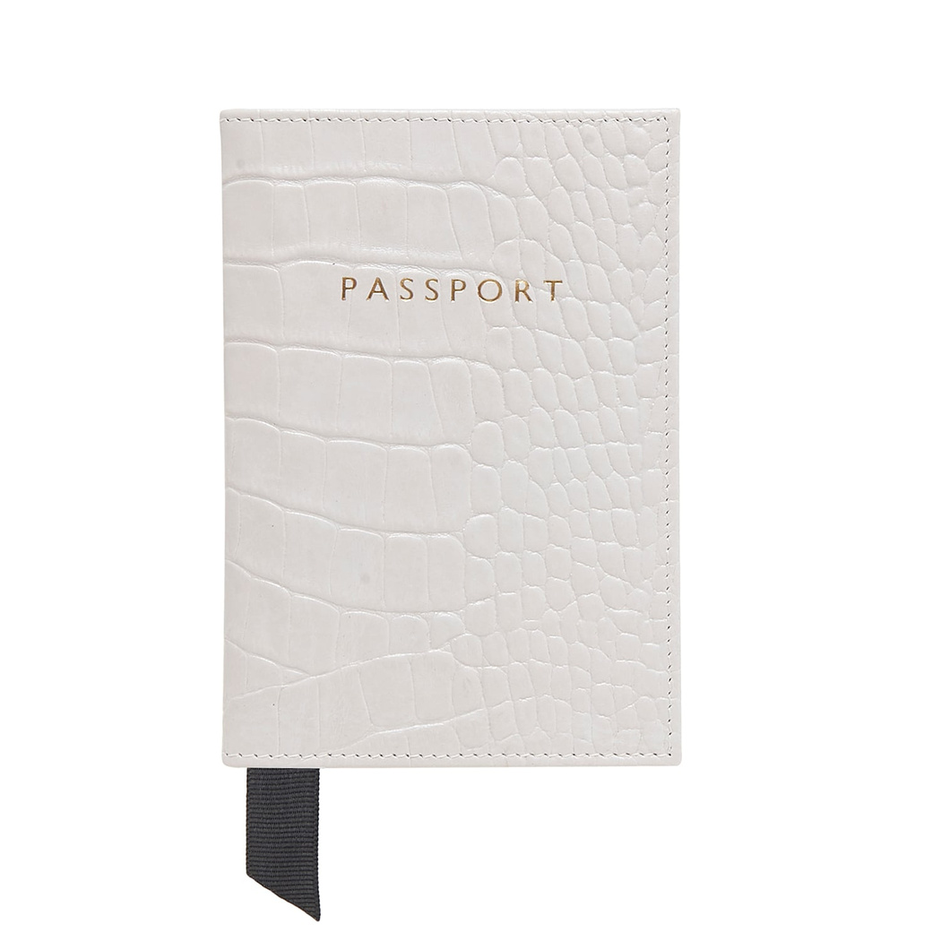 Kroko Baskılı Deri Pasaportluk