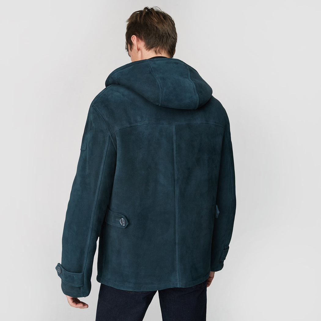 Lacivert Dione Erkek Kürk Kaban