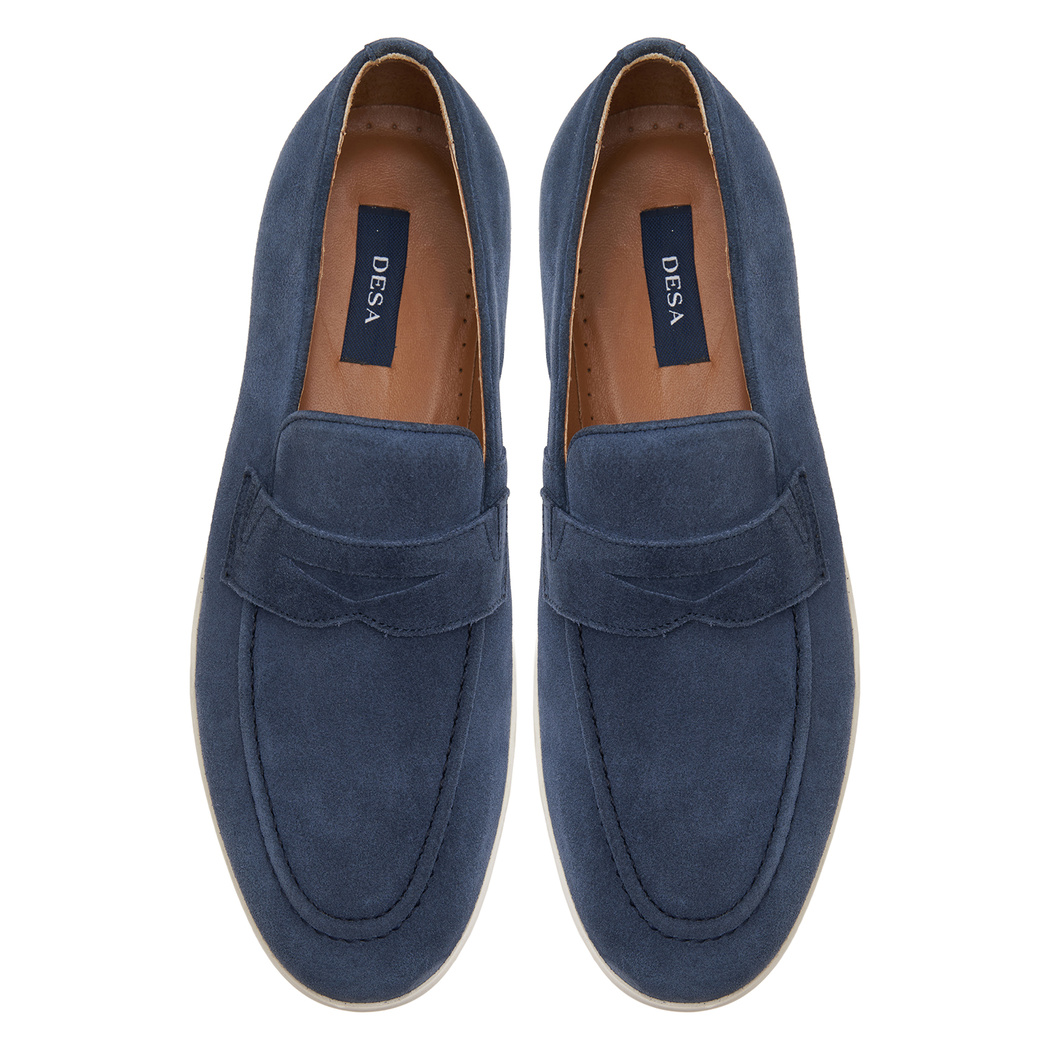 Lacivert Dolce Erkek Süet Loafer