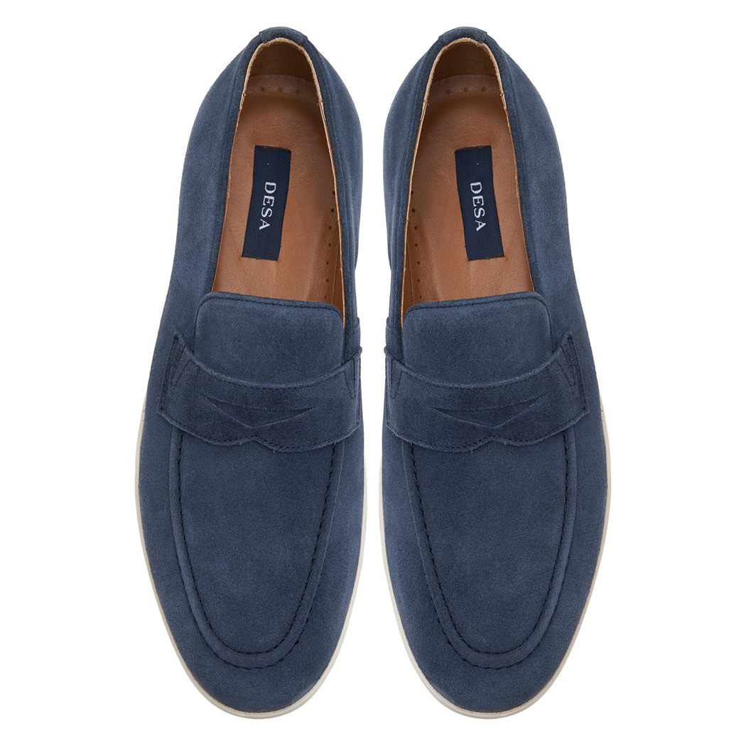 Lacivert Dolce Erkek Süet Loafer