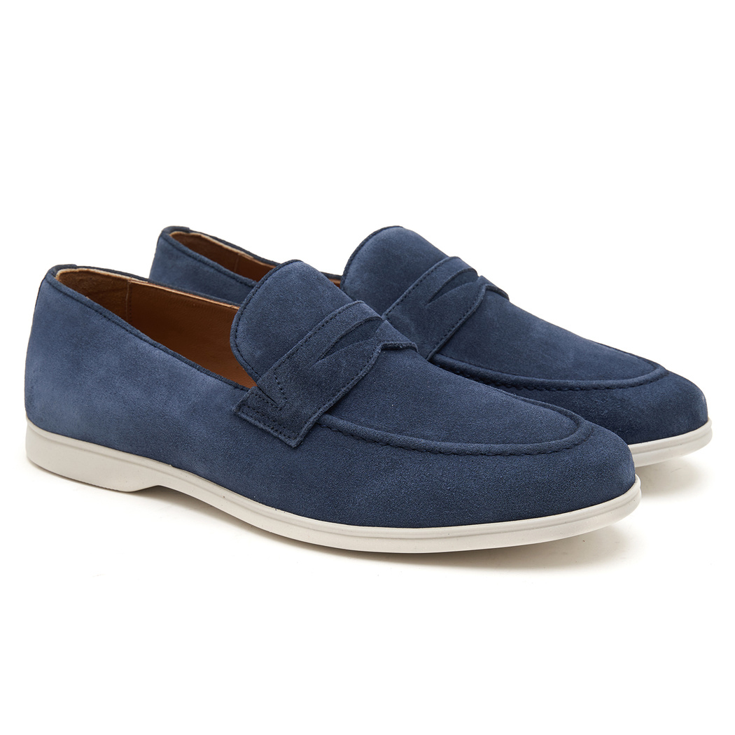 Lacivert Dolce Erkek Süet Loafer