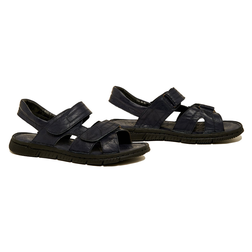 Lacivert Donati Erkek Deri Sandalet