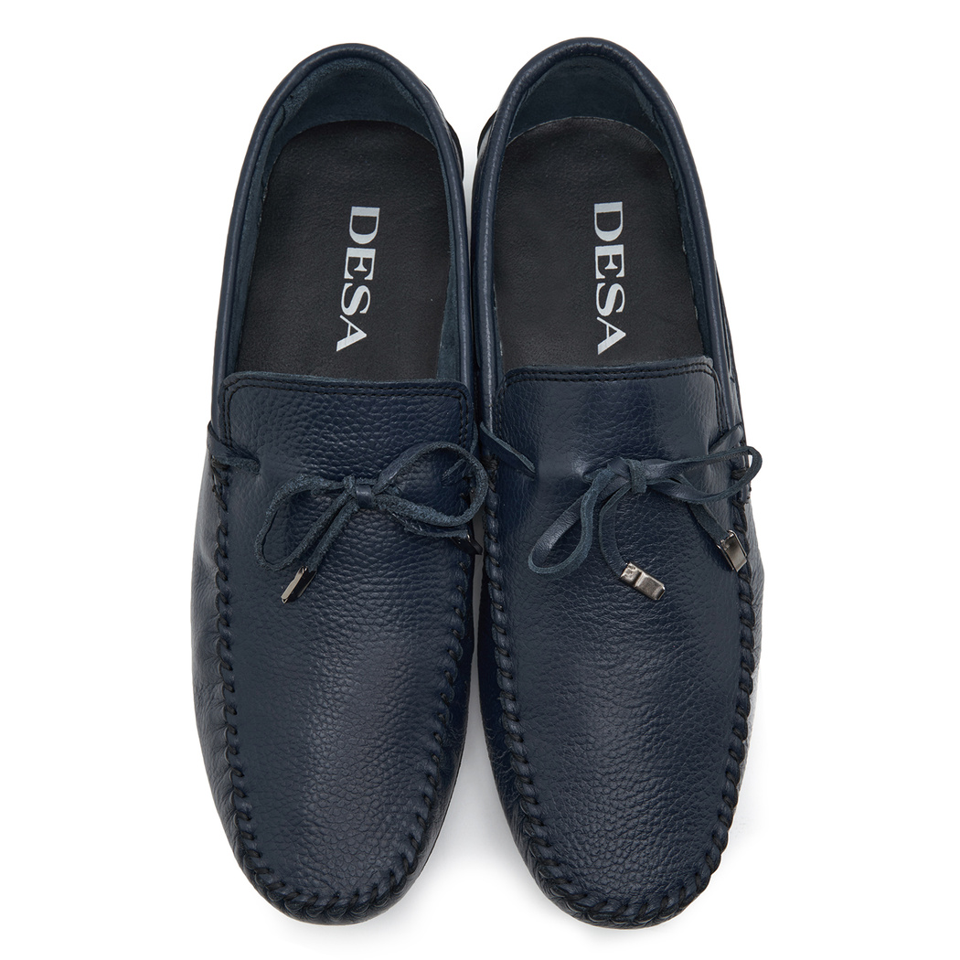 Lacivert Leon Erkek Deri Loafer