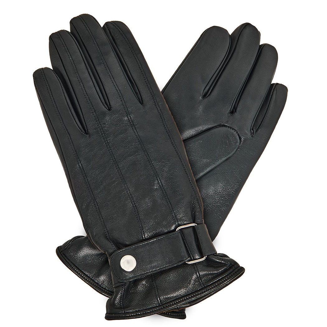 Lacivert Tokalı Erkek Deri Eldiven