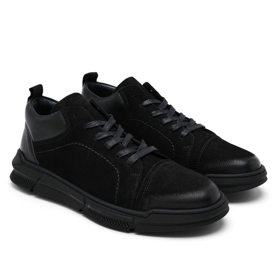 Lalia Siyah Erkek Nubuk Deri Ayakkabı