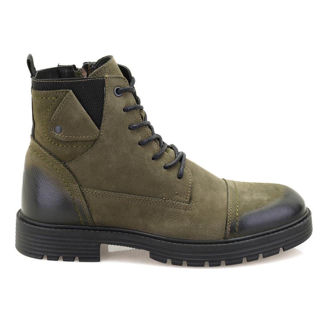 Latoya Haki Erkek Nubuk Deri Bot