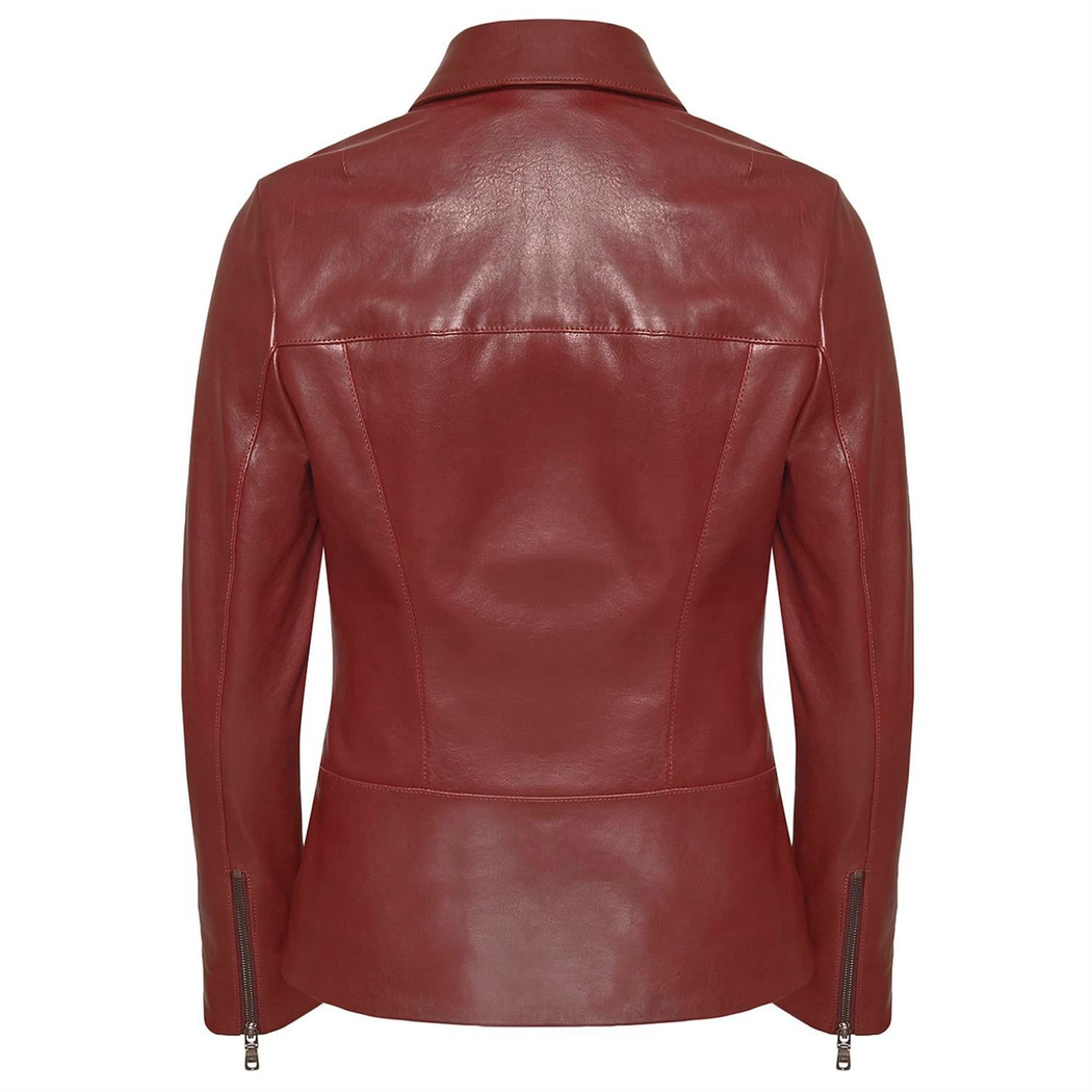 Laura Kadın Gömlek Yakalı Deri Mont