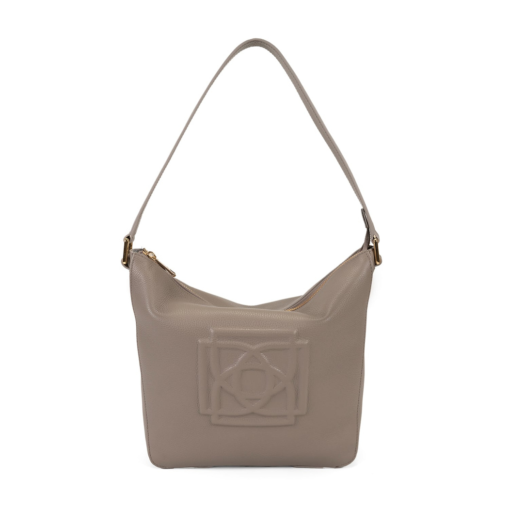 Lauretta Gri Kadın Deri Omuz Çantası