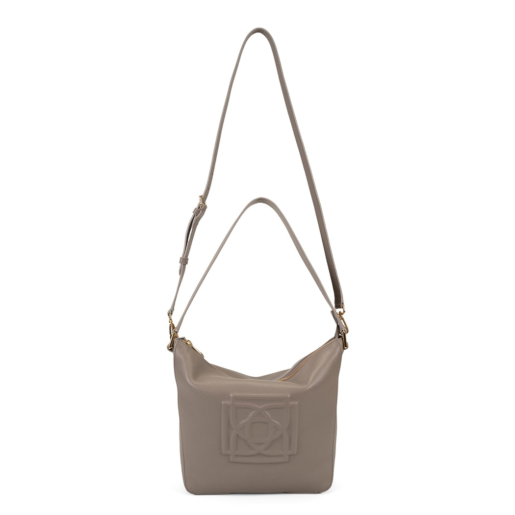 Lauretta Gri Kadın Deri Omuz Çantası