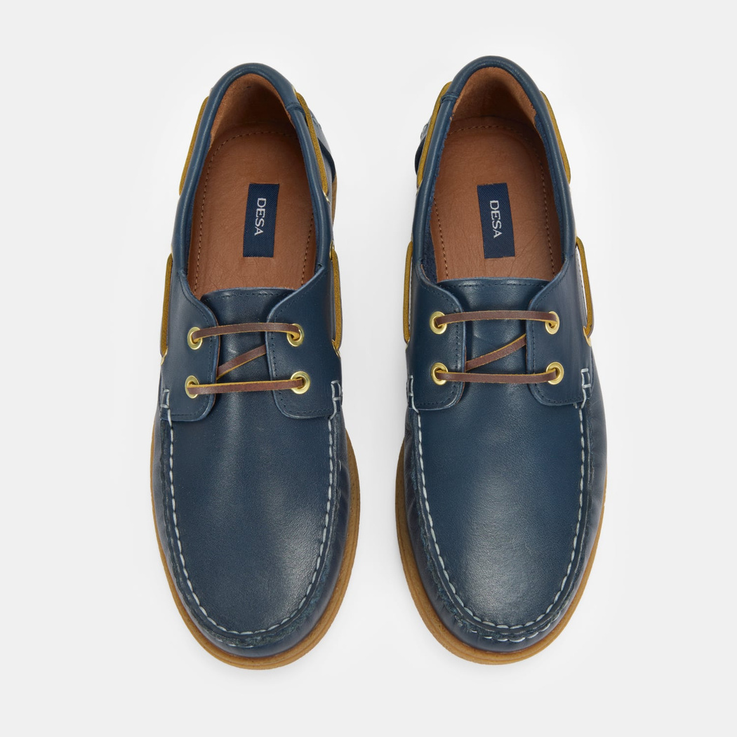 Leminna Lacivert Erkek Deri Tekne Günlük Ayakkabı