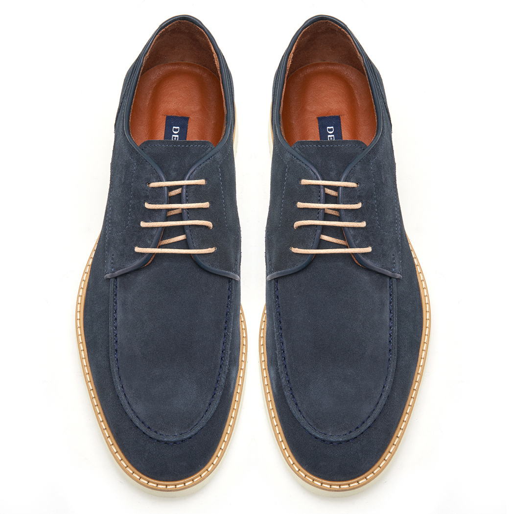 Leo Lacivert Erkek Süet Deri Günlük Ayakkabı