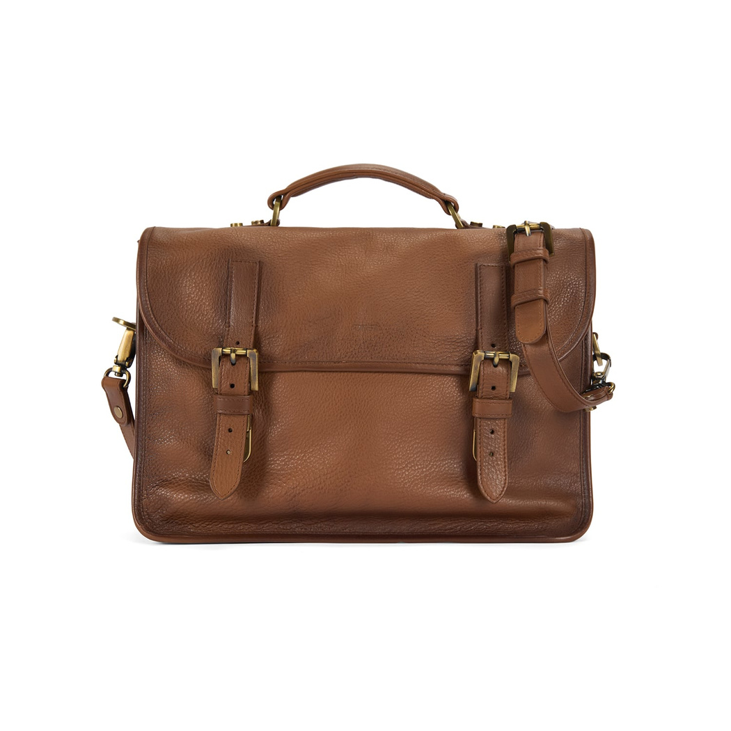 Leonel Kahve Vintage Deri Evrak Çantası