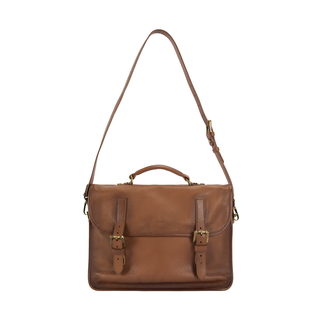 Leonel Kahve Vintage Deri Evrak Çantası