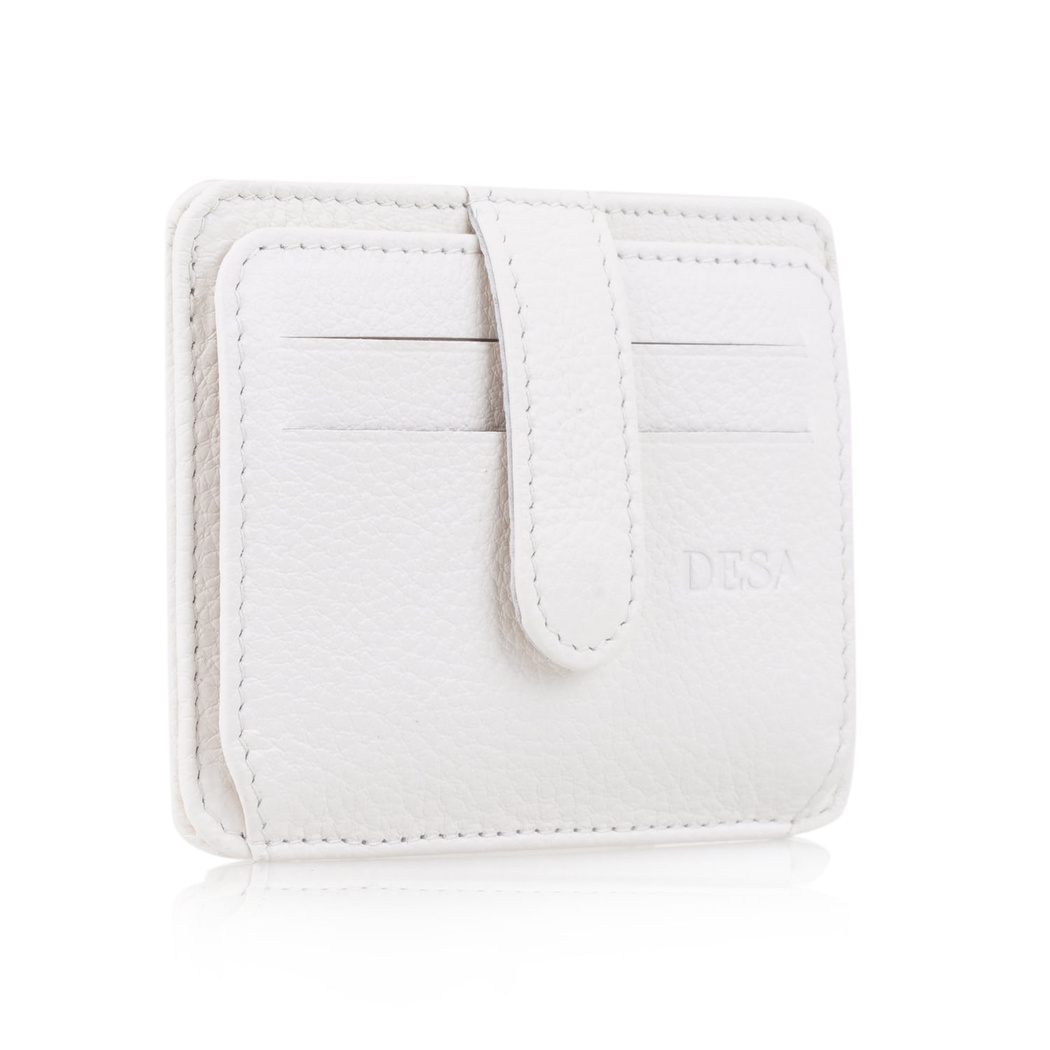Lerona Beyaz Deri Kartlık