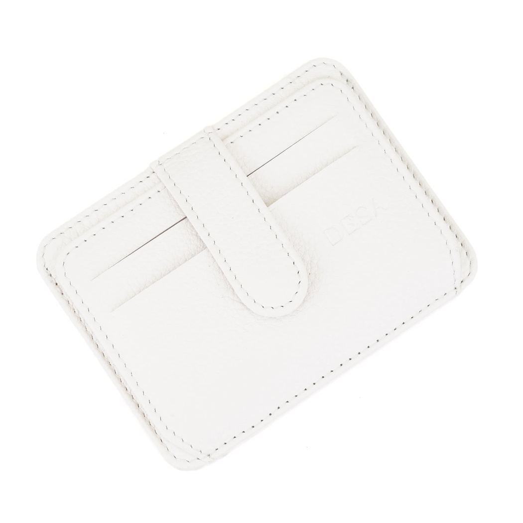 Lerona Beyaz Deri Kartlık