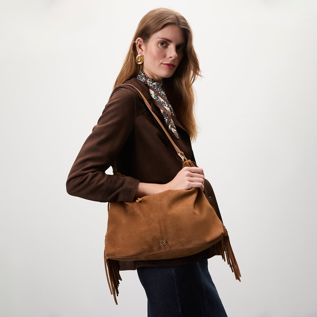 Letisya Taba Kadın Püsküllü Süet Çanta